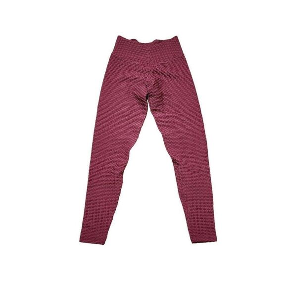 Booty By BraBants One Size Croco Leggings in Maroon - Picture 1 of 7